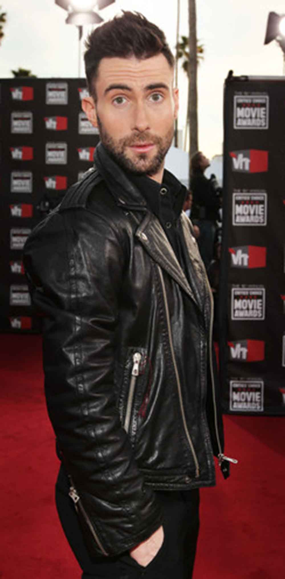 Adam Levin Stylish Black Leather Jacket 